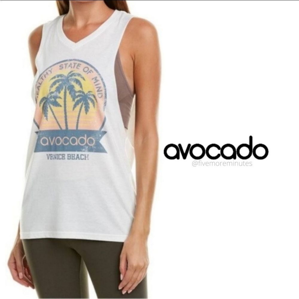 AVOCADO white muscle shirt Size Small